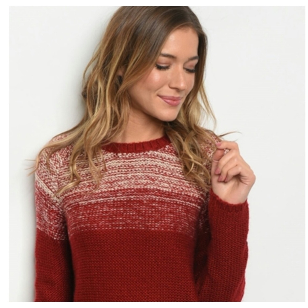 Sweater - Red with cream blend - Picture 7 of 8